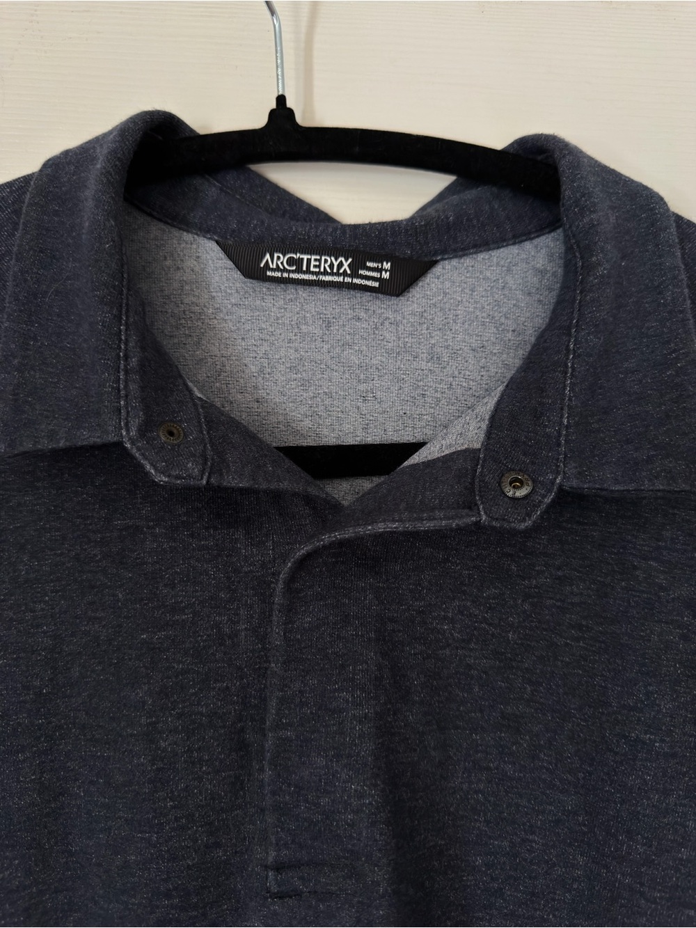 Arc'teryx Men's Long-Sleeve Polo in Charcoal Black - Picture 4 of 5